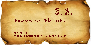 Boszkovicz Mónika névjegykártya